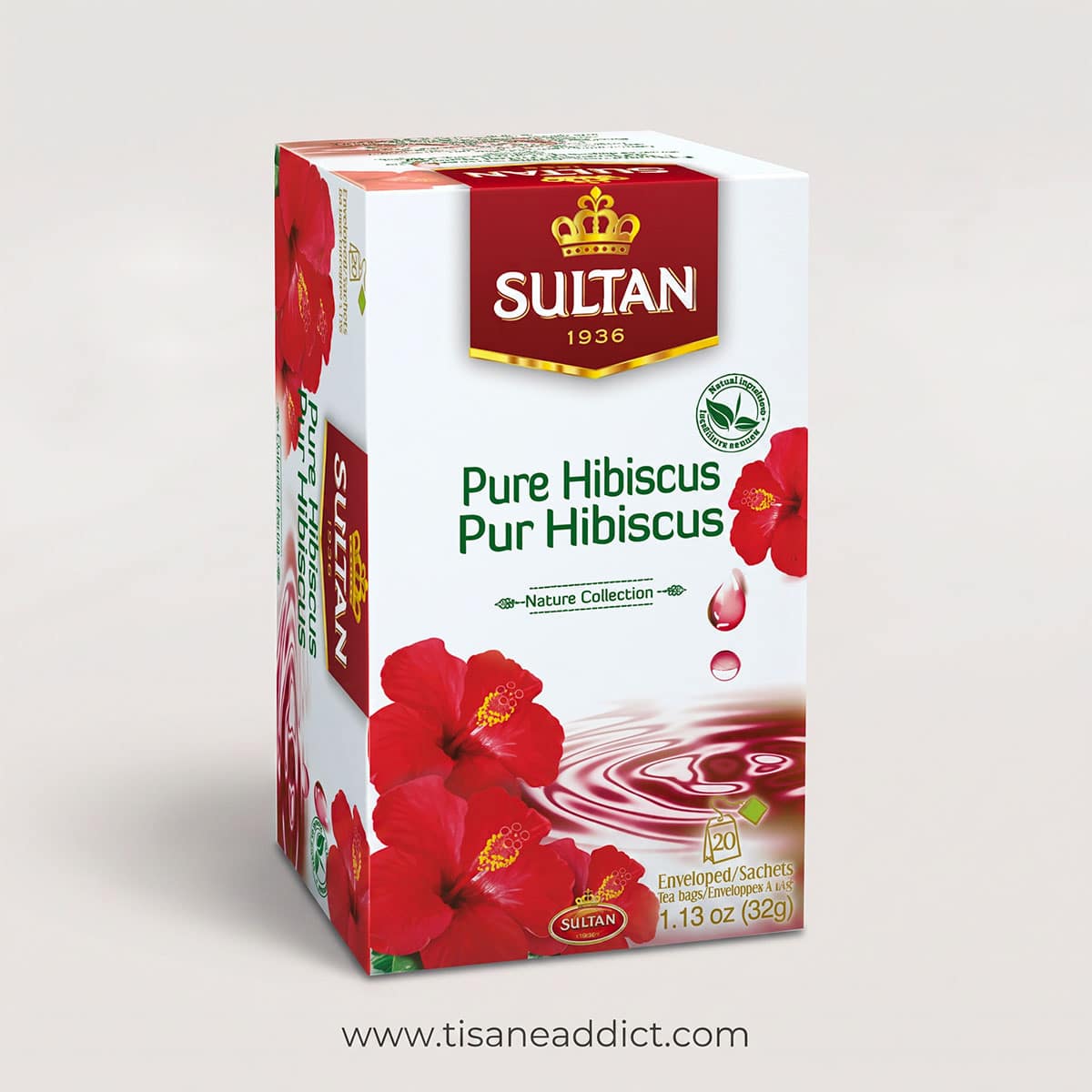 Infusion Pure Hibiscus Sultan – Tisane 100% hibiscus – 20 sachets